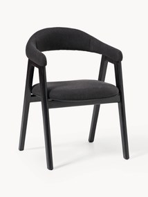 Cadeira de jantar estofada com braços Nik