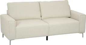 HOMCOM Sofá 3 lugares moderno, sofá macio com almofadas de encosto, sofá estofado para sala, quarto, home office, branco creme | Aosom Portugal