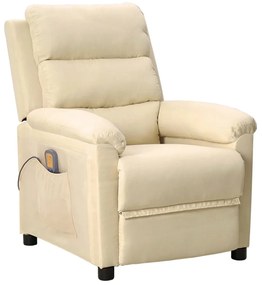 Poltrona de massagens tecido cor creme