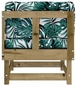 Sofás de canto com almofadões 2 pcs pinho impregnado