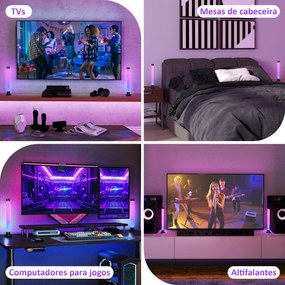 Conjunto de 2 Candeeiros de Mesa Candeeiros de Mesa LED com Controlo R