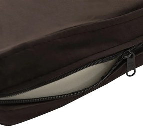 Sofá para cães 81x43x31 cm pelúcia e couro artificial castanho