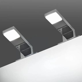 vidaXL Iluminação descendente para espelho 2 pcs 2 W branco frio