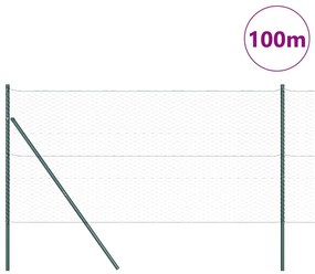 Cerca Hexagonal vidaXL Cinza 1x100 m Aço