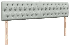 Estrutura de cama otomana com colchão 160x200 cm cinzento claro