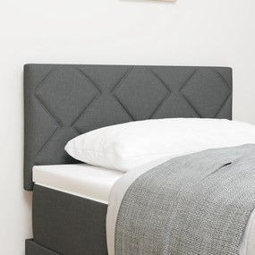 Cabeceira vidaXL Design Blocos de Diamante Cinza Escuro 80 cm em Tecido