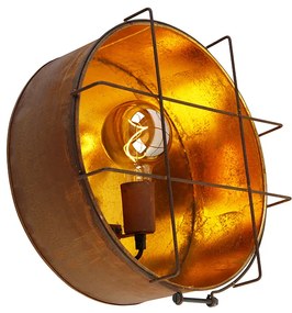 Luminária de teto industrial castanho ferrugem 35 cm - Barril