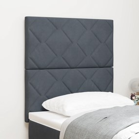 Cabeceira vidaXL Design de Blocos de Diamante Cinza Escuro 80 cm Velud