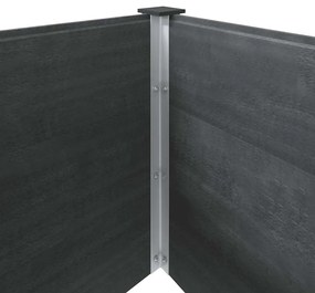 Canteiro de jardim elevado 300x50x91 cm WPC cinzento