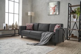 Sofá de 3 Lugares Kale – Antracite – 222 cm