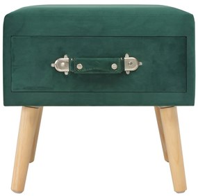 Mesa de cabeceira 40x35x40 cm veludo verde