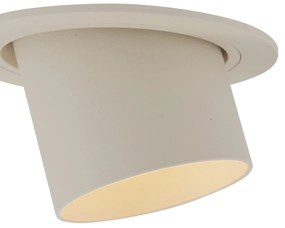 Conjunto de 6 focos embutidos bege GU10 50mm redondos giratórios e inclináveis - Installa Moderno