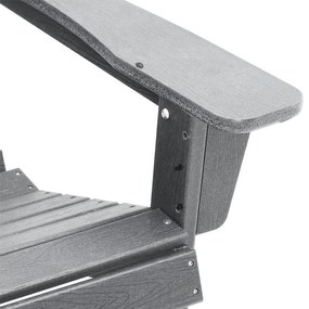 Cadeira Adirondack Cinzento Claro 74x82x91 cm HDPE