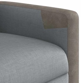 Poltrona reclinável tecido cinzento-claro