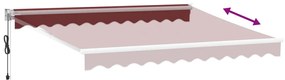 Toldo retrátil automático 300x250 cm bordô