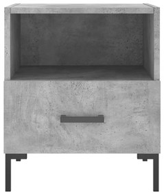 Mesas de cabeceira 2pcs derivados de madeira cinza cimento
