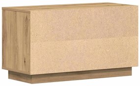 Estante de TV vidaXL Carvalho Artisan 80x35x45 cm Madeira de engenhari