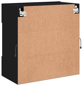 Móvel de parede para TV com luzes LED 58,5x30x60,5 cm preto