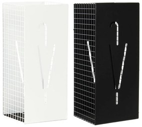 Paraplubak Dkd Home Decor Branco Preto Metal (2 Pcs) (19.5 X 20 X 47.5 cm)