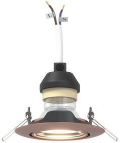 Luminárias Embutidas 12 pcs Redondas GU10 Cobre Ø90 mm Aço