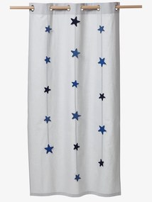 Cortina tema Explorador, para menino cinzento / estrelas