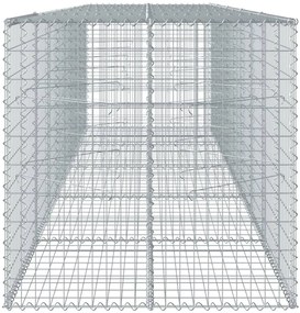 Cesto gabião com cobertura 500x100x100 cm ferro galvanizado