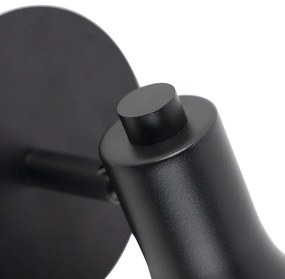 Foco moderno preto com dourado 1-luz - Magno Moderno