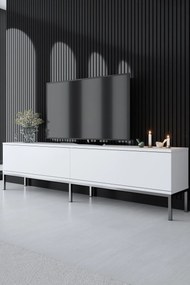 Móvel TV Lord – Branco e Prateado – 180 x 47 x 30 cm