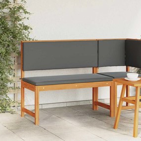 Banco de Jardim vidaXL com Almofadas 100x50x91 cm Madeira Sólida de Ac