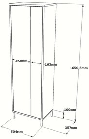 Armário Multiuso DY1 – Branco – 50,4 cm x 165 cm x 35,7 cm