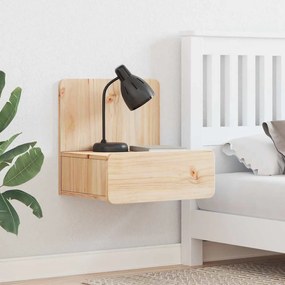 vidaXL Mesa de Cabeceira Montada na Parede com gaveta 2 pcs Castanho