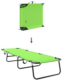 Espreguiçadeira Dobrável 2 pcs Verde Portátil Tecido Oxford 600D