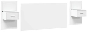 Cabeceira de cama c/ armários 160cm derivados de madeira branco