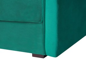 Sofá-cama de 3 lugares com arrumação em veludo verde esmeralda EKSJO Beliani
