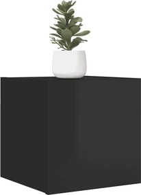 vidaXL Móvel de TV de parede 2 pcs 30,5x30x30 cm preto brilhante