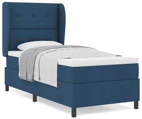 Cama Box com Colchão Azul 100x200 cm Tecido