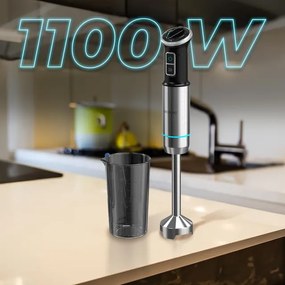Varinha mágica Power Neutron 1100MAX com potência máxima de 1100 W, tecnologia Crossblades com lâminas de 4 folhas com revestimento de titânio preto,