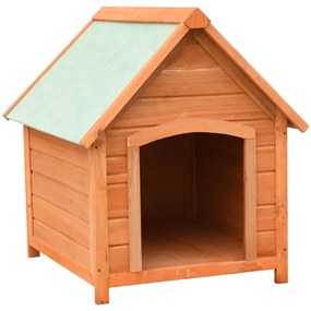 vidaXL Casota para cão pinho e abeto maciços 72x85x82 cm