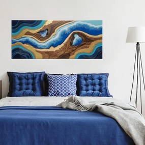 Autocolante XXL – Corrente epóxi dinâmica em dourado e azul