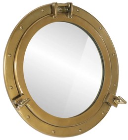 vidaXL Espelho de parede estilo escotilha Ø50 cm alumínio e vidro