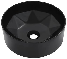 Lavatório 36x14 cm cerâmica preto