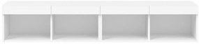 Móveis de TV com luzes LED 2 pcs 80x30x30 cm branco