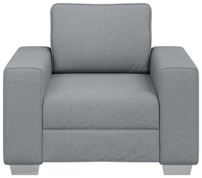 Cadeira de Sofá vidaXL Cinza Claro 59 cm em Tecido