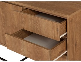 Conjunto de Mobiliário de Sala Laxus – Nogueira/Preto – 90x39x40 cm