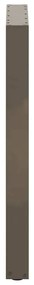 Pés de mesa de bar em forma de U, 2 peças, aço natural, 60x(90-91) cm,