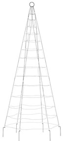 Árvore de Natal LED no mastro 200 LEDs branco quente 180 cm