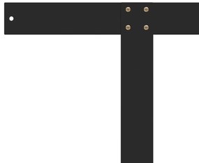 Encosto para sofá de paletes 110 cm ferro preto