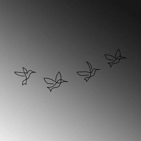 Acessório Decorativo de Parede Birds – Preto – 18x21 cm, 20x24 cm, 20x