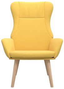 Cadeira de descanso tecido amarelo mostarda