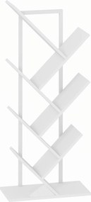 HOMCOM Estante Árvore de 7 Níveis, Móvel de Armazenamento Industrial com Estrutura em Aço, 50x24x109cm, Branco | Aosom Portugal